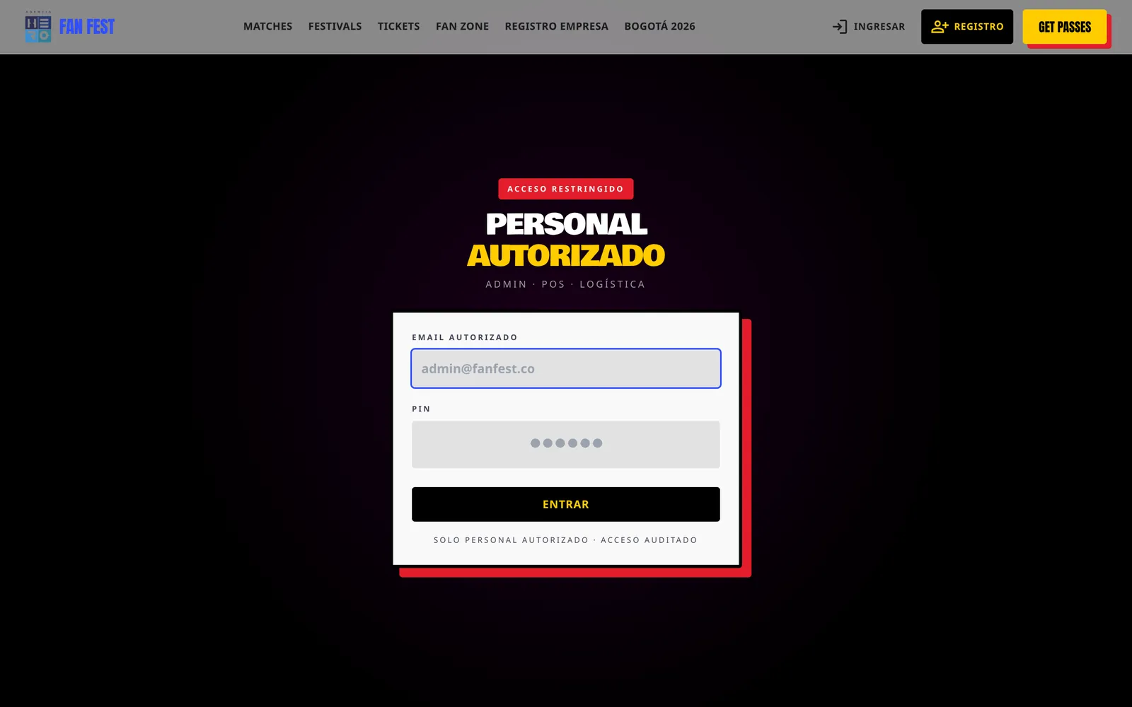 Acceso del personal
