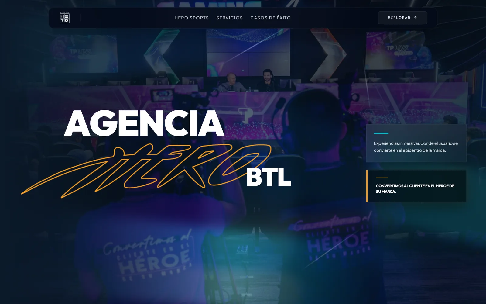 Sitio web de Agencia Hero